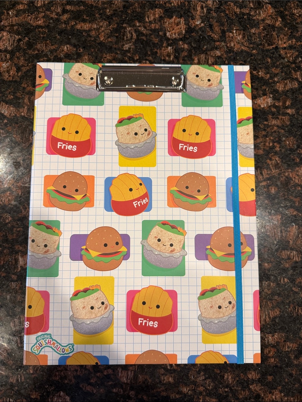Squishmallow Fast Food Clipboard  Folder and Notepad with Stickers